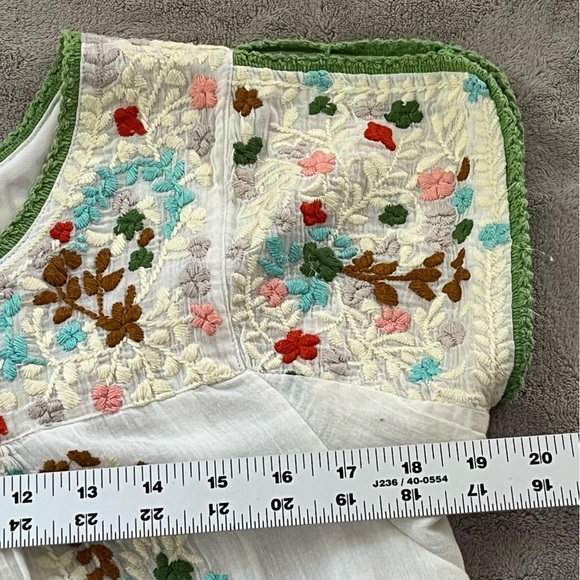Hazel Anthropologie Boho Women’s Floral Embroidered Blouse Small Cottagecore - Picture 11 of 12